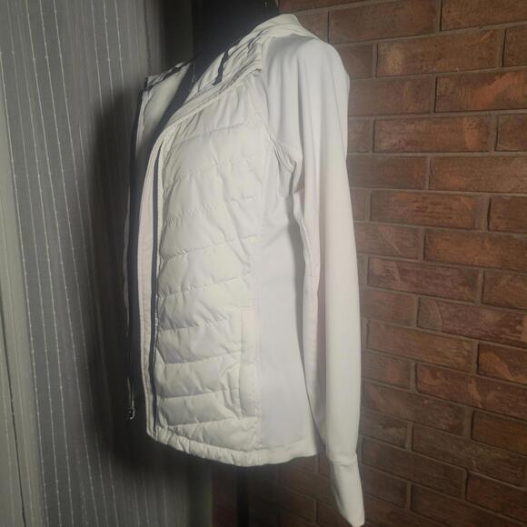 Gap Fit Hooded Women's White Jacket Performance Walking Running - Size M - Picture 4 of 9